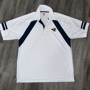 Rams Football Size Large Mens White Polo NFL